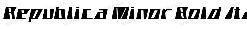 Republica Minor Bold Italic字体转换